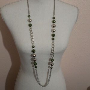 Uptown Talker Green Necklace and Earrings set